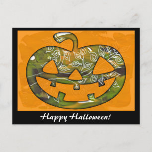 Happy Halloween citrouille - invitation par carte 