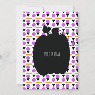 Happy Halloween Citrouille noir et Motif carte