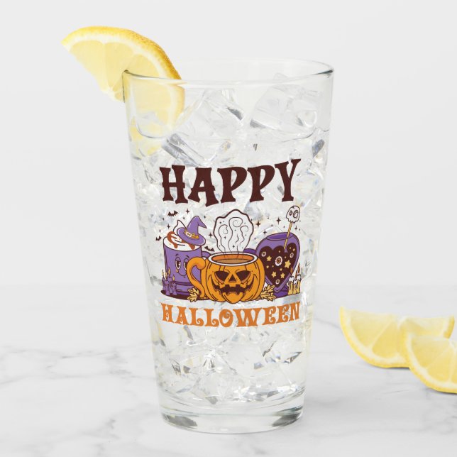 Happy Halloween Coffee Brew Glas (Vorderseite Ice)