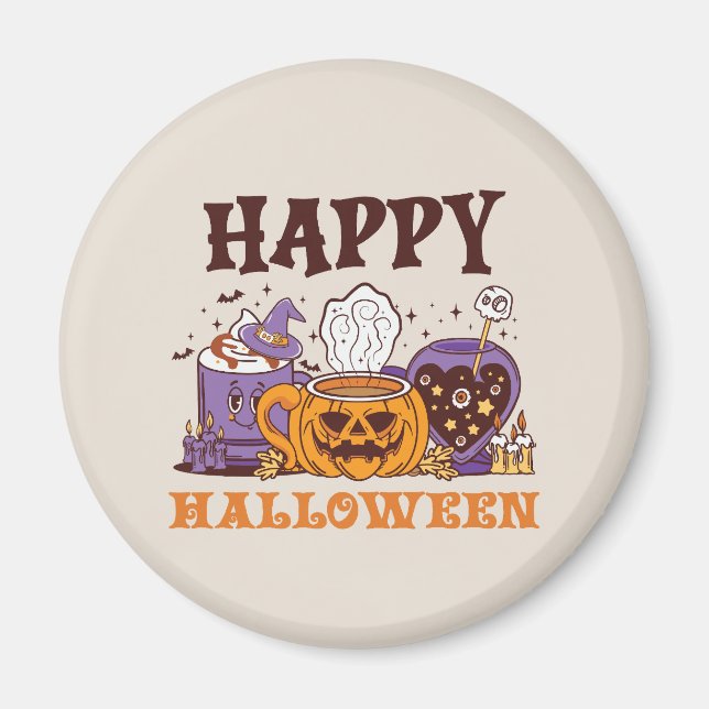 Happy Halloween Coffee Brew Magnet (Vorne)