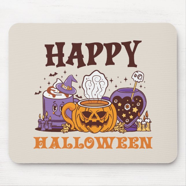 Happy Halloween Coffee Brew Mousepad (Vorne)