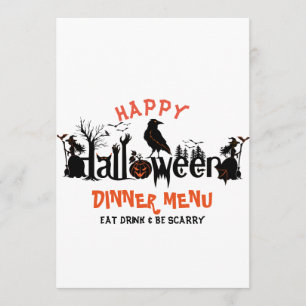 Happy Halloween Concept Design Diner Menu