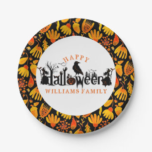 Happy Halloween Concept Typografy Pappteller