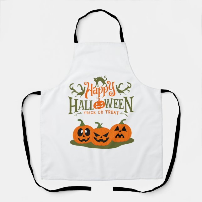 Happy Halloween - Cooles Halloween Schürze (Vorderseite)