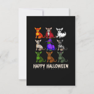 Happy Halloween Costume Chihuahua Dog Liebhaber RSVP Karte