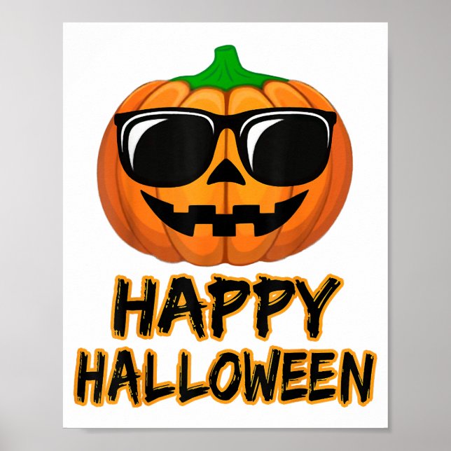Happy Halloween Costume Funny Pumpkin Poster (Vorne)