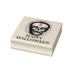 Happy Halloween crâne tampon