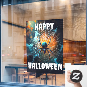 Happy Halloween Creepy Spider Fensteraufkleber