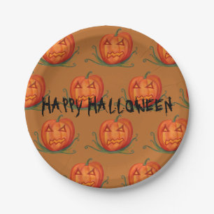 Happy Halloween Custom Paper Teller, Pumpkin Art Pappteller