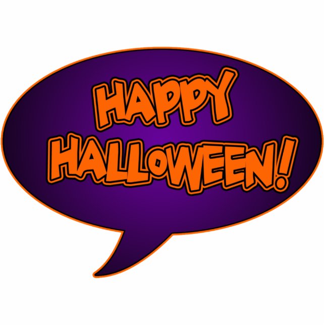 Happy Halloween Cutout Magnet 2x3 Fotoskulptur Magnet (Vorne)