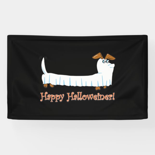 Happy Halloween Dackel Banner (Horizontal)