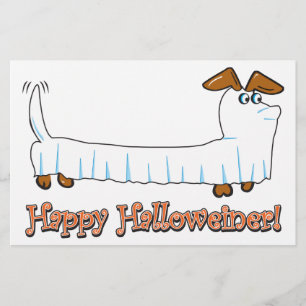 Happy Halloween Dackel Briefpapier