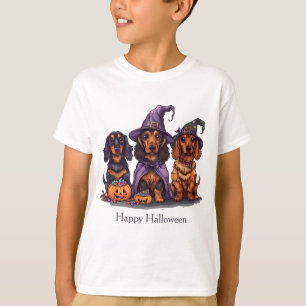 Happy Halloween Dackel Hexenhunde T-Shirt