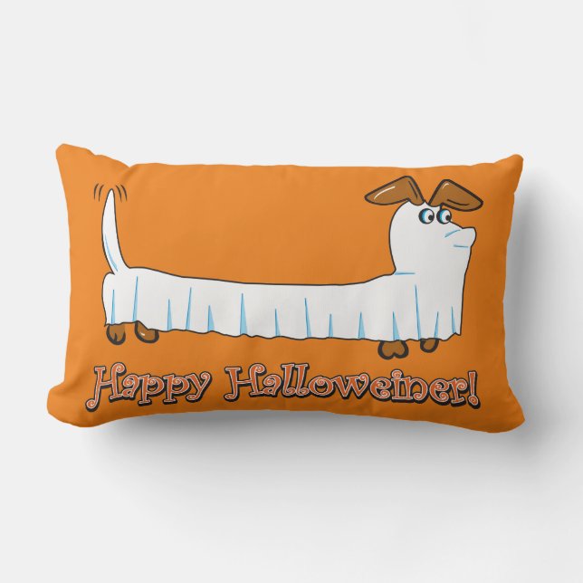 Happy Halloween Dackel Lendenkissen (Vorderseite)
