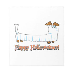 Happy Halloween Dackel Notizblock