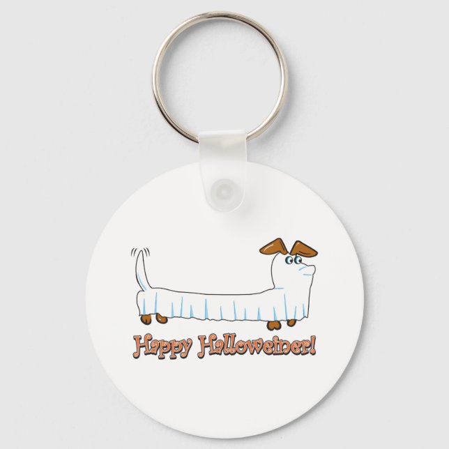 Happy Halloween Dackel Schlüsselanhänger (Vorderseite)