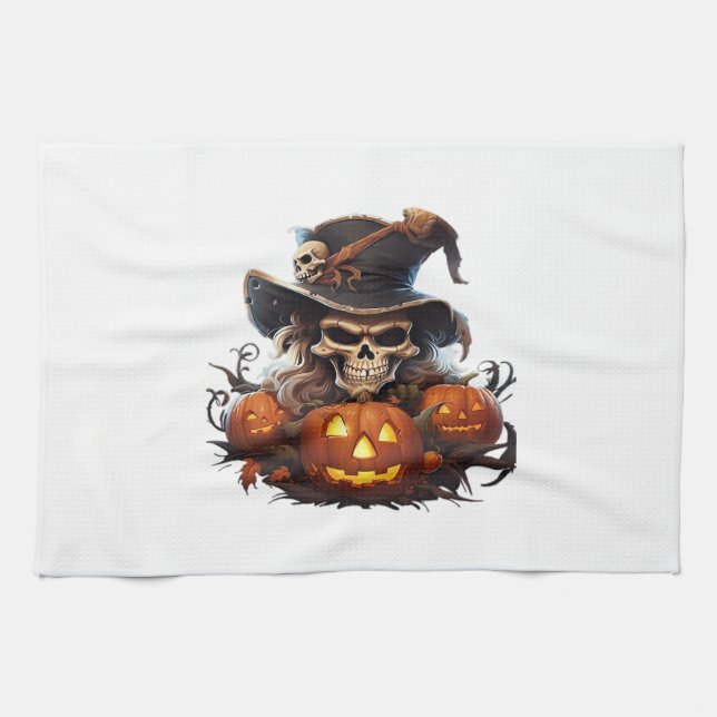 Happy Halloween Day - Funny Halloween Classic T-Sh Geschirrtuch (Horizontal)