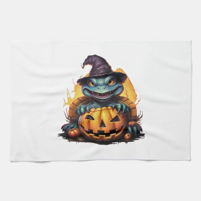 Happy Halloween Day - Funny Halloween Classic T-Sh Geschirrtuch (Horizontal)