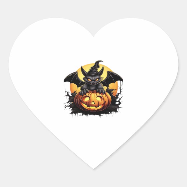 Happy Halloween Day - Funny Halloween Classic T-Sh Herz-Aufkleber (Vorderseite)