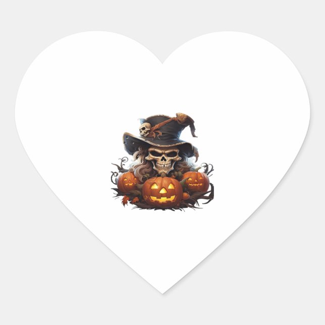 Happy Halloween Day - Funny Halloween Classic T-Sh Herz-Aufkleber (Vorderseite)