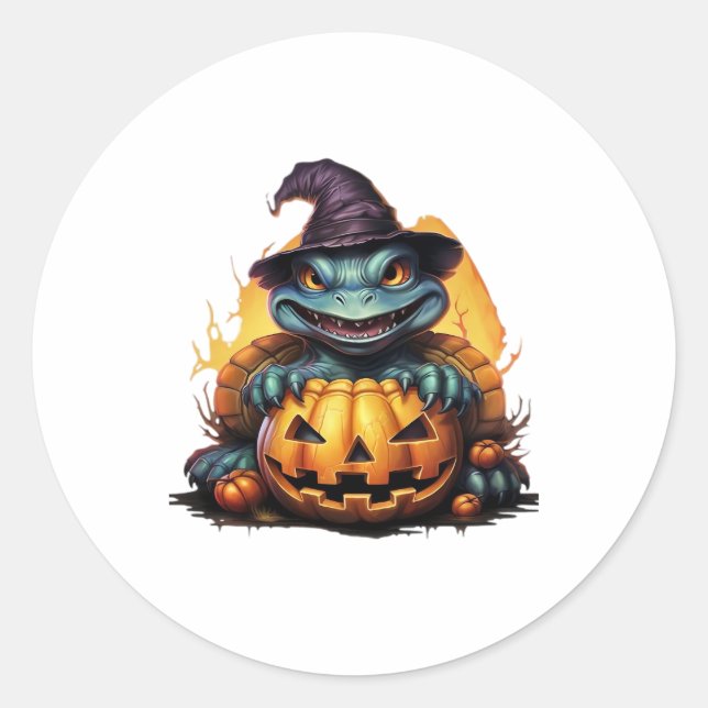 Happy Halloween Day - Funny Halloween Classic T-Sh Runder Aufkleber (Vorderseite)