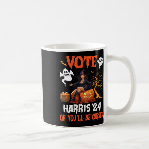 Happy Halloween Day Vote Harris 2024 oder Sie werd Kaffeetasse