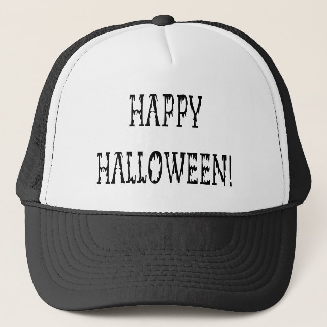Happy Halloween Deadworld Text Truckerkappe (Vorderseite)
