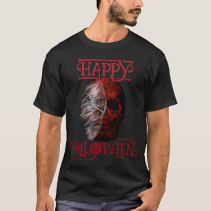 Happy Halloween Death Skull Red Black T-Shirt