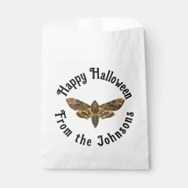 Happy Halloween Death's Head Moth custom name Geschenktütchen
