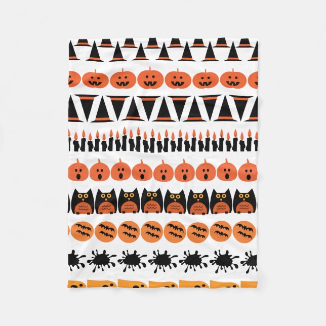 Happy Halloween Design Fleecedecke (Vorderseite)