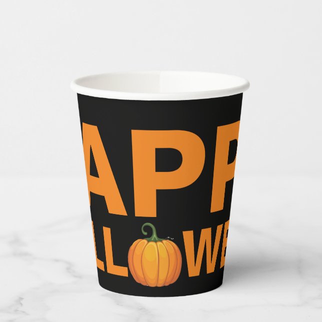 Happy Halloween Design Paper Cup Pappbecher (Links)