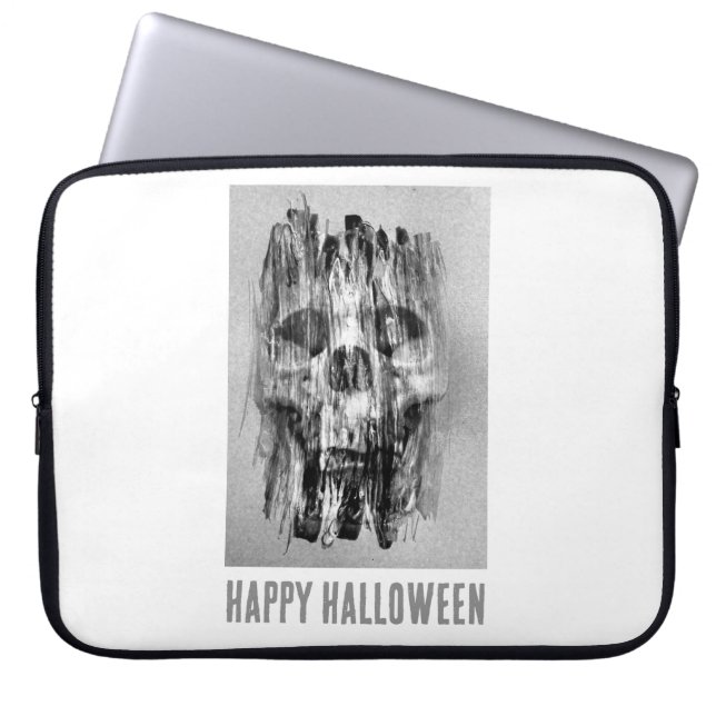 Happy Halloween. Distressed skull Laptopschutzhülle (Vorderseite)