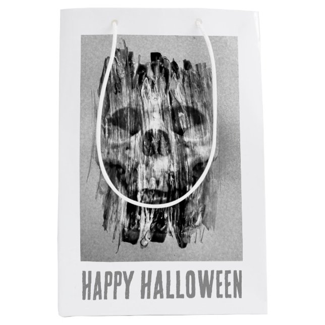Happy Halloween. Distressed skull Mittlere Geschenktüte (Vorderseite)
