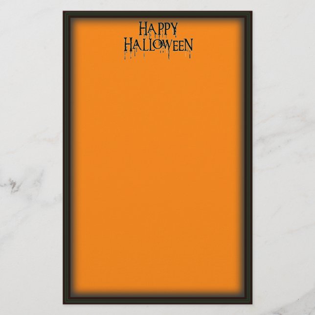 Happy Halloween Drippy Text Image Briefpapier (Vorderseite)