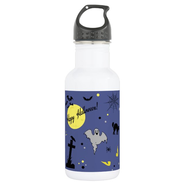 Happy Halloween Edelstahlflasche (Vorderseite)