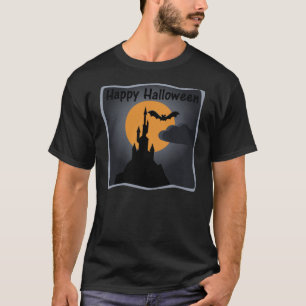 Happy Halloween Éffrayant Castle T-shirt homme