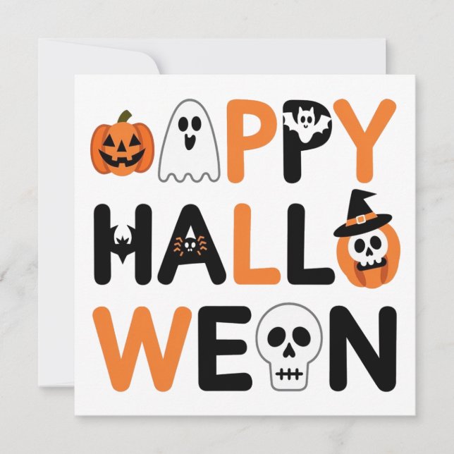 Happy halloween  einladung (Vorderseite)