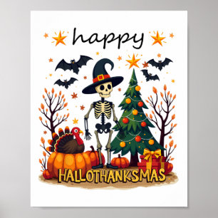 Happy Halloween Erntedank Weihnachts Party Match Poster