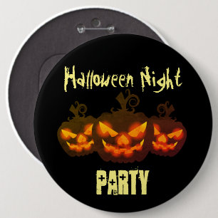 Happy Halloween Evil Pumpkins Round Button