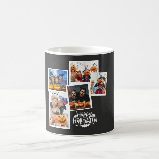 Happy Halloween Family Foto Collage Tasse (Mittel)