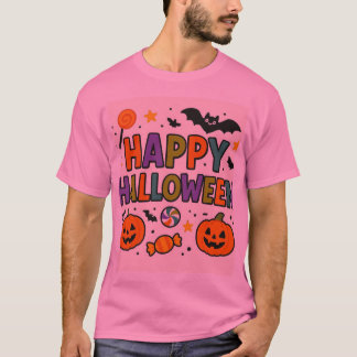 Happy Halloween farbenfrohe Kids Text Design T-Shirt