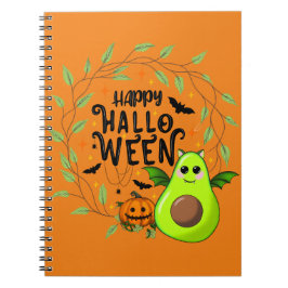 Happy Halloween Fledermaus Avocado Notizblock