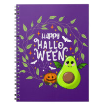 Happy Halloween Fledermaus Avocado weiß