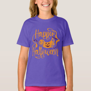 Happy Halloween Fledermäuse Kürbislaterne T - Shir T-Shirt