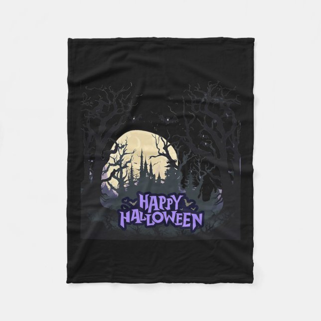 Happy Halloween Fleecedecke (Vorderseite)