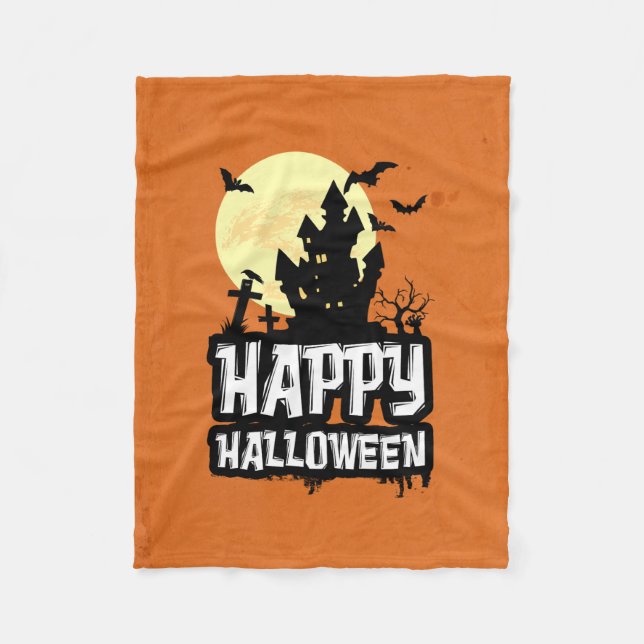 Happy Halloween Fleecedecke (Vorderseite)