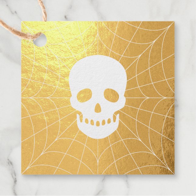 Happy Halloween Foil Favor Tag (Vorderseite)