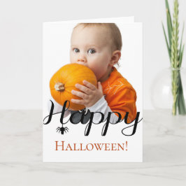 Happy Halloween Foto Spinne Karte