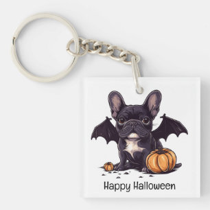Happy Halloween Français Bulldog Bat Wings Citroui