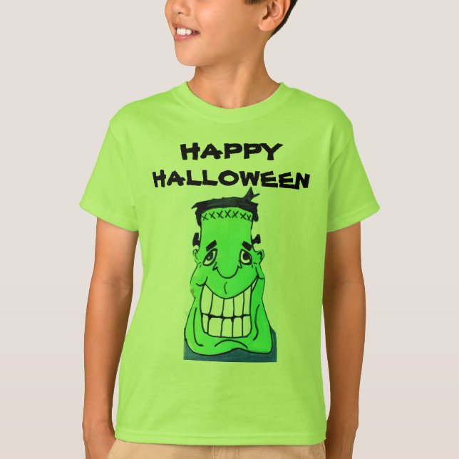 HAPPY HALLOWEEN FRANKENSTEIN Shirt (Vorderseite)